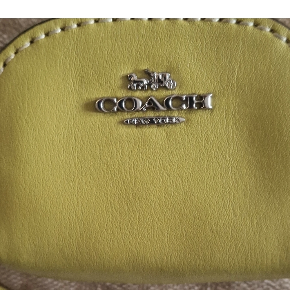Coach Yellow Mini Backpack Keychain - Picture 3 of 3